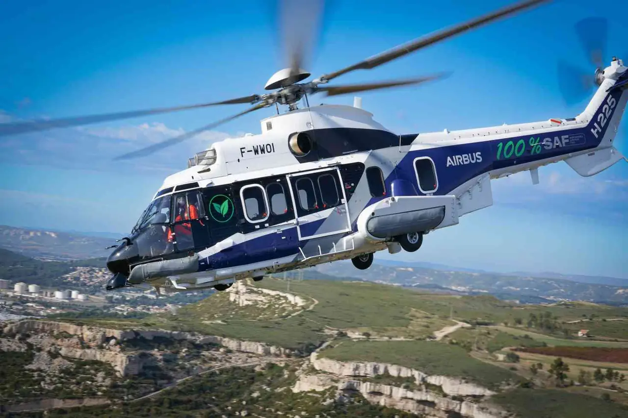 Helicopter flying over open terrain